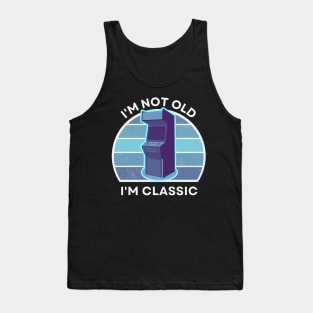 I'm not old, I'm Classic | Arcade | Retro Hardware | Vintage Sunset | '80s '90s Video Gaming Tank Top